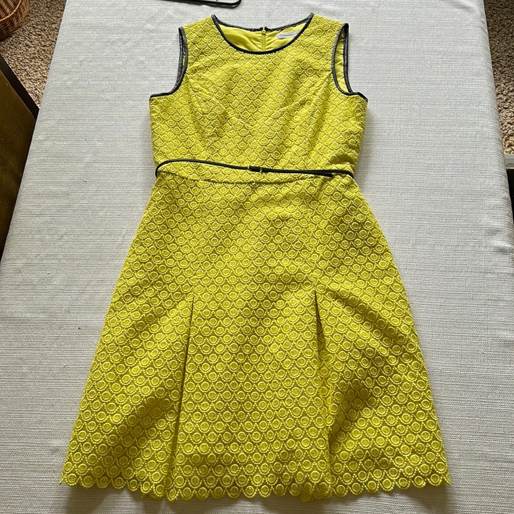 Calvin Klein size 12 yellow summer dress